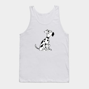 Dalmatian Dog Illustration Tank Top